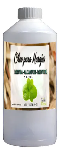Oleo Para Masajes Relajantes Menta Alcanfor Mentol 1l Belgra