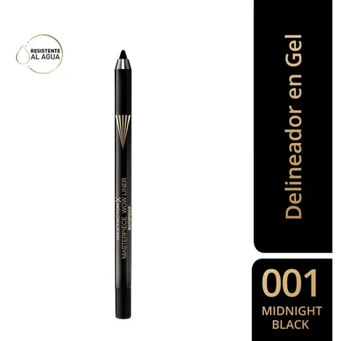 Delineador De Ojos En Gel Masterpiece Wow Max Factor 001 – Midnight Black Glossy