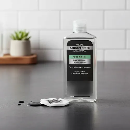 Agua Micelar Amodil Carbon Detox Pelle Pura 190 Ml Mixta