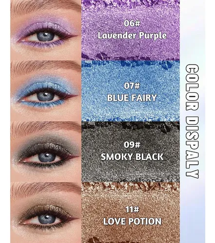 Paleta De Sombras Glitter Blue Fairy Lysdefeu 3 G