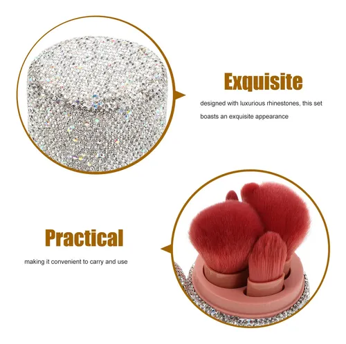 Juego De Brochas De Maquillaje Con Diamantes De Imitación