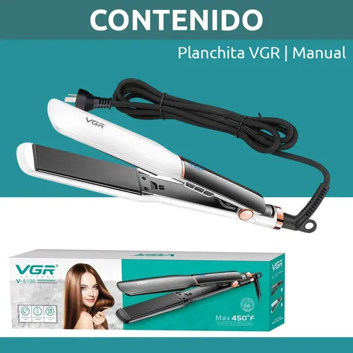 Planchita De Pelo Profesional Vgr V-519s Cerámica 230°c Blanco