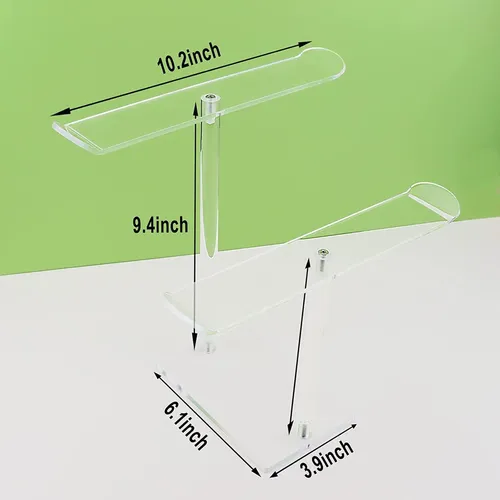 Soporte Acrílico Para Diadema, Tocado Liso 2 Niveles