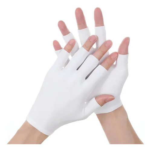 Guantes Blancos Sin Dedos Hidratantes Para Noche 4 Pares
