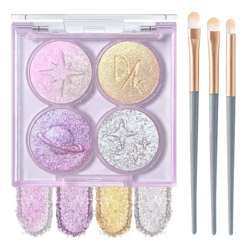 Holographic Multichrome Glitter Eyeshadow&highlighter Palett