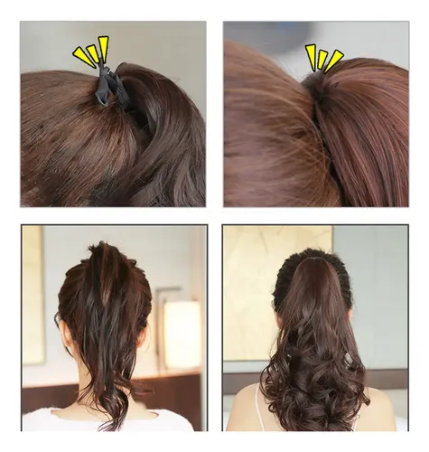 Extensiones De Cola De Caballo Para Cabello Rizado, Peluca N