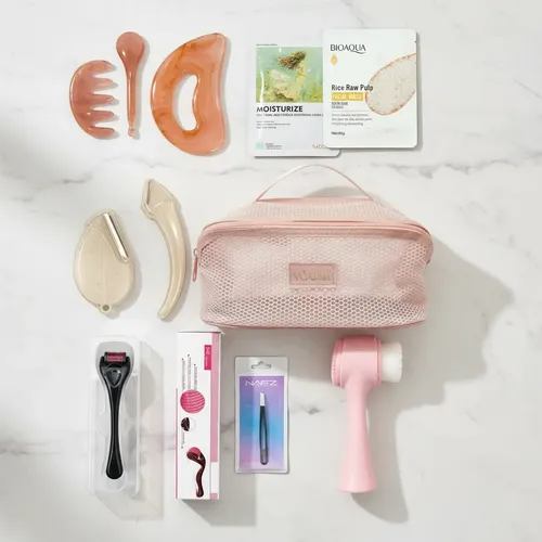 Kit Skincare Facial Completo Con Neceser Y Accesorios