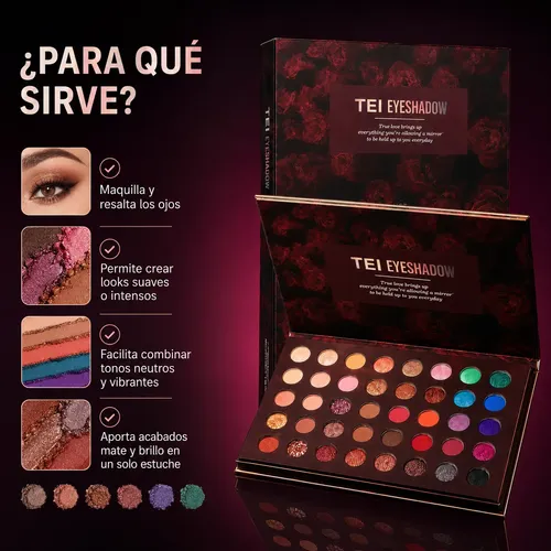 Paleta De Sombras Profesional Tei Cosmética