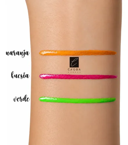 Delineador Liquido Ojos Colores Melu Ruby Rose Caobamakeup