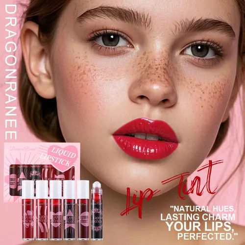 Set De 6 Labiales Hidratantes Con Brillo Dragon Ranee