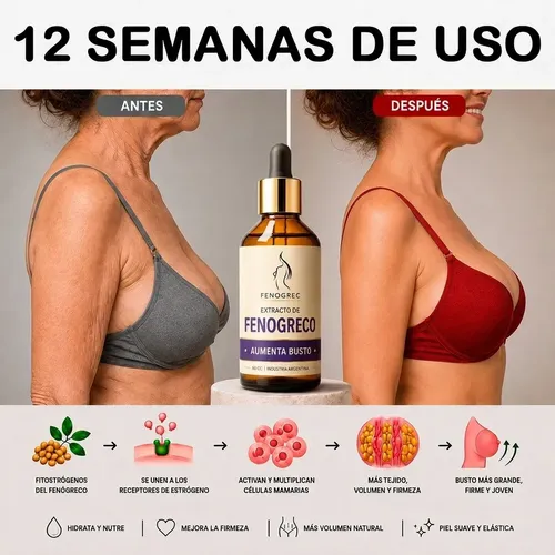 Combo X4 Aceite Fenogreco Aumenta Busto Y Glúteos