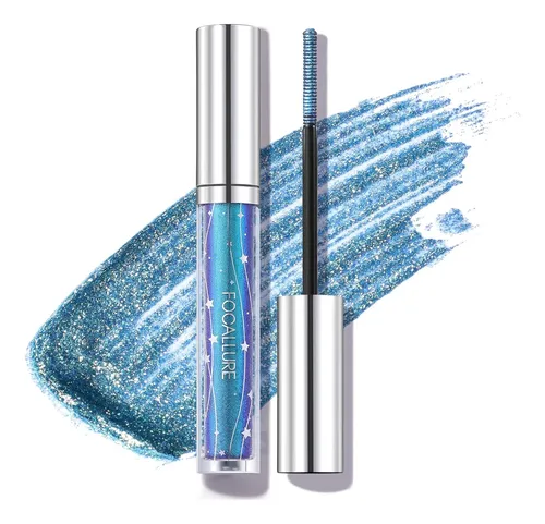 Máscara Con Purpurina Para Pestañas, Color Verde Sirena, Sua Mermaid Green / Blue Shimmer