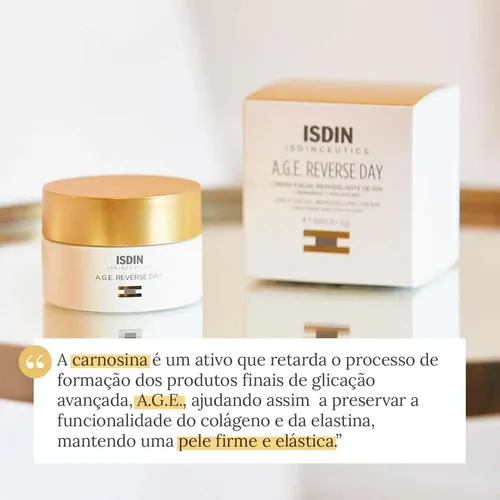 Crema Facial A.G.E Reverse Day Isdin día para piel normal de 50mL/51.5g