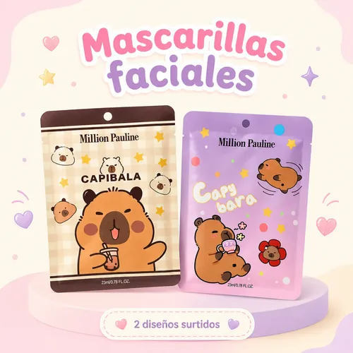 Set Skincare Capibara Mascarillas Toalla Facial Roller