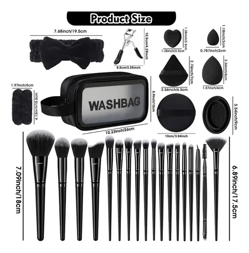 Set 42 Brochas Y Esponjas De Maquillaje Con Neceser