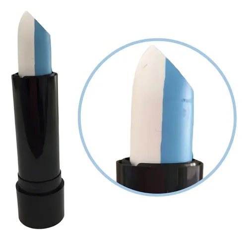 Labial Bicolor Artelight Celeste Larga Duración Modelo Argentina