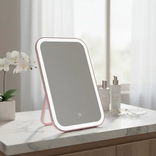 Espejo Rectangular Led Táctil Poratil Calido Frio Neutro Usb