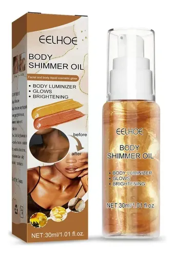 Ee Aceite Corporal Hidratante Facial Y Brillo Liquido Dorado