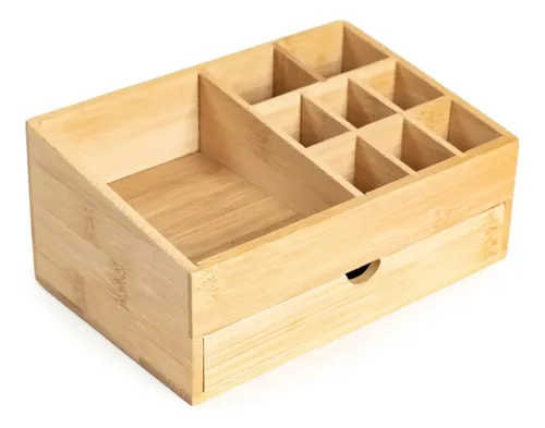 Organizador Bambu Ideal Maquillaje Escritorio