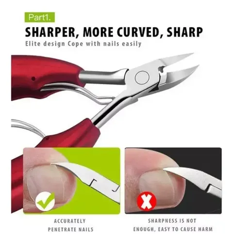 Cortaúñas De Dedo Del Pie 2pc Corrección De Uñas Pinzas Clip