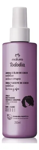 Spray Reactivador De Rulos Natura Tododía Mora Y Aceite Coco