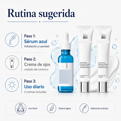 Kit Skincare Facial Sérum Hidratante 2 Cremas Reparadoras
