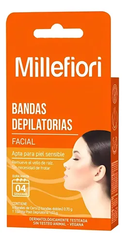 Millefiori Bandas Depilatorias Faciales X 16 Unidades