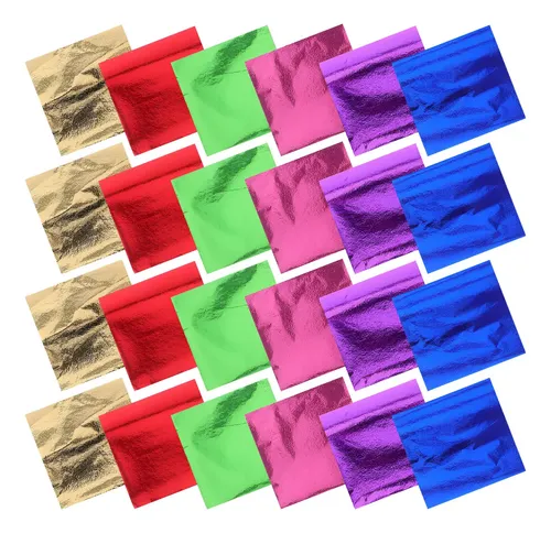 300 Hojas De Papel De Aluminio Con Hoja De Oro Imitacion B