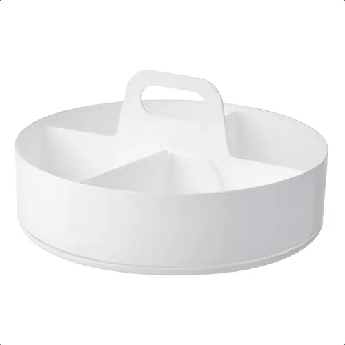 Organizador Giratorio De Plástico Desmontable Color Blanco