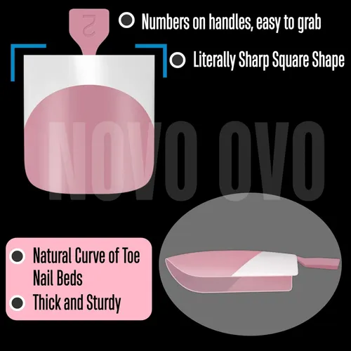 Novo Ovo French Tip Dedos Soft Gel 240 U Rosa