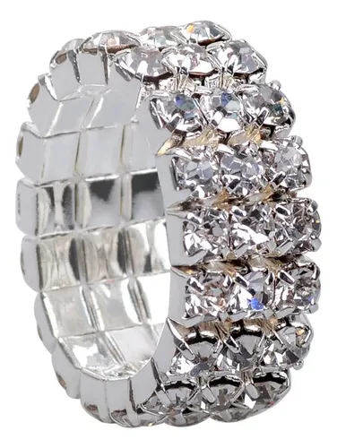 Banda Elástica Con Diamantes De Imitación, 12 Unidades