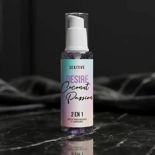 Aceite Lubricante Y Corporal Sexitive Desire Coconut 2 En 1
