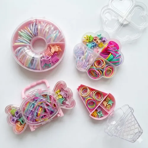 Pack X 3 Sets Colitas Y Hebillas Para Nena Modelos Surtidos
