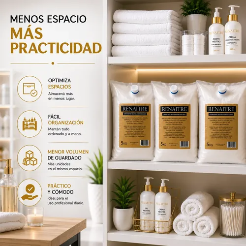 Crema Base Neutra Sachet 5kg Hidratante Hidrosoluble Masajes