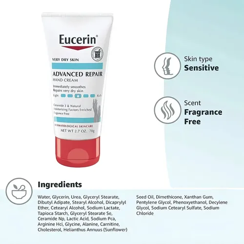 Eucerin Advanced Repair Crema de Manos Piel Muy Seca Repara e Hidrata 78g