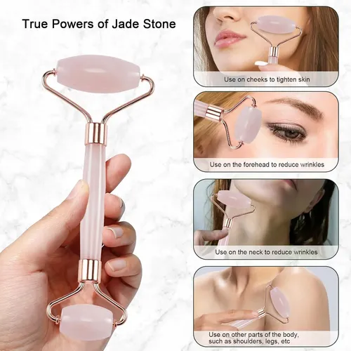 Rodillo Facial Jade Verde Masajeador Antihinchazón