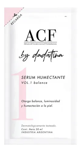 Recarga Serum Humectante Vol 1 Acf By Dadatina Tipo de piel Todo tipo de piel