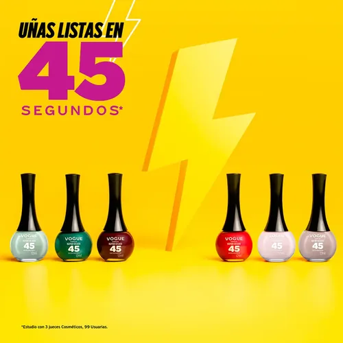 Esmalte Rápido Secado Noche Estrellada Negro 12ml Vogue