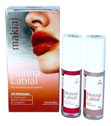 Labial Makiaj Henna Brillante Rojo Larga Duración