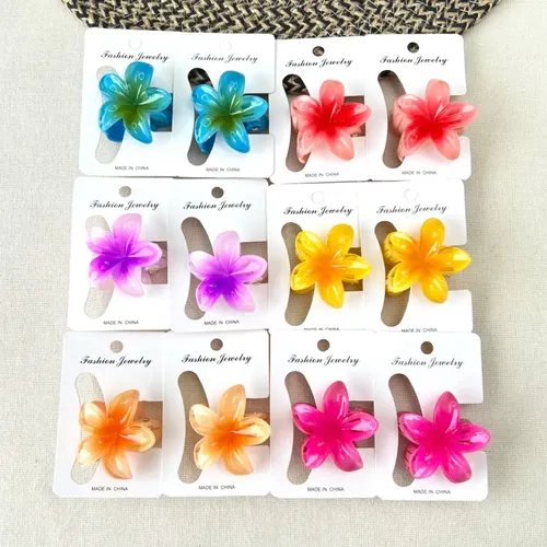 Broche Para Pelo Estilo Flor Hawaiana 4cm