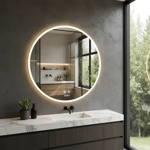 Espejo Baño Led Tactil 60cm Desempañador Luz Fría Cálida Cct
