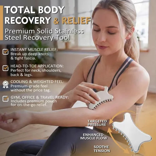Juego De Herramientas Para Raspar Músculos Y Gua Sha De Acer