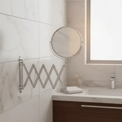 Espejo Aumento 8x Baño De Pared Fuelle Tijera Topbuy Tienda