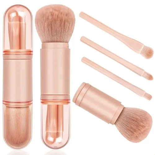 Set De 2 Brochas De Maquillaje De Viaje, Minibrocha De Maqui