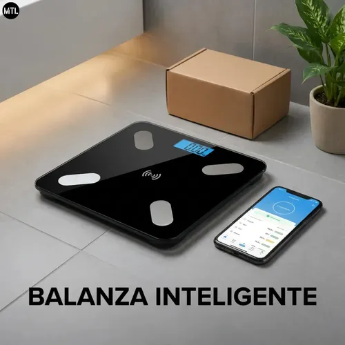 Balanza Digital Baño Bluetooth 180kg Vidrio Encendido Autom.