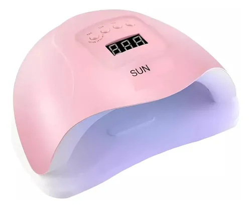 Cabina Para Uñas Led / Uv Sun 5x Plus 80w Color Rosa Claro