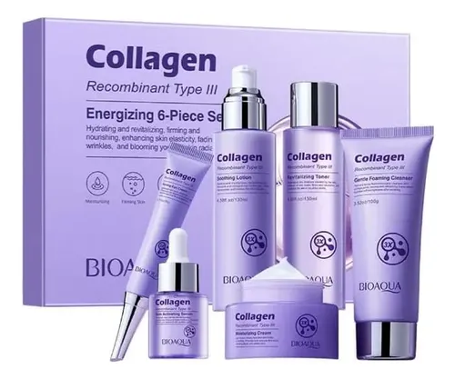 Set 6 En 1 Bioaqua Cuidado Facial Skincare Colageno