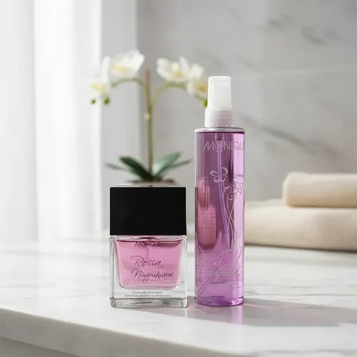 Set Femenino Rosa Negra Y Violette Monique Arnold