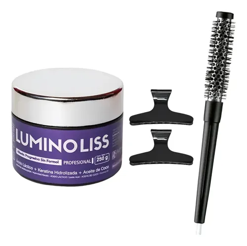 Alisado Lumino Liss Sin Formol + Cepillo Brushing + Broches