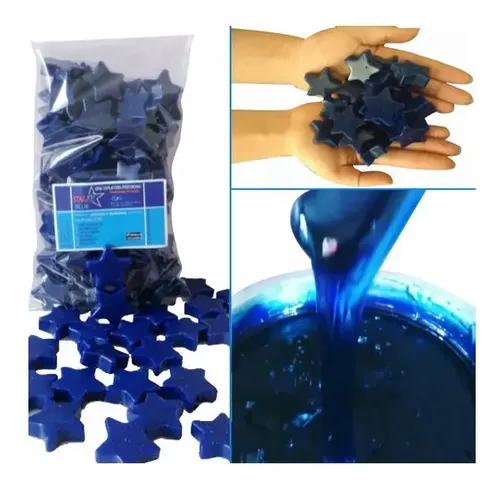 Estrellitas De Cera Azul Elástica 600 Gramos Depilación